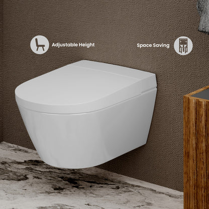 Pur Smart Wall-Hung Bidet Toilet with Matte White Actuator