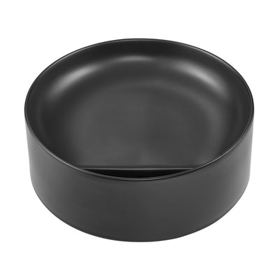 Beau 16.5" Round Vessel Bathroom Sink in Matte Black