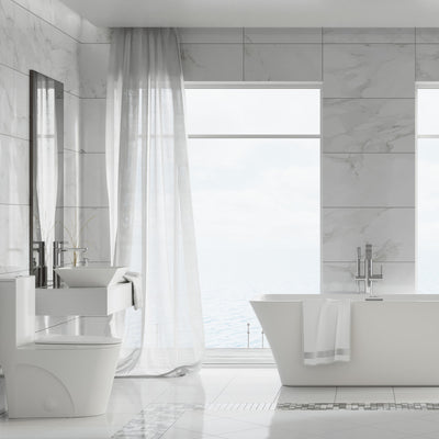 St. Tropez One Piece Elongated Toilet Dual Vortex Flush 1.1/1.6 gpf with 10" Rough In (6 - Pack)