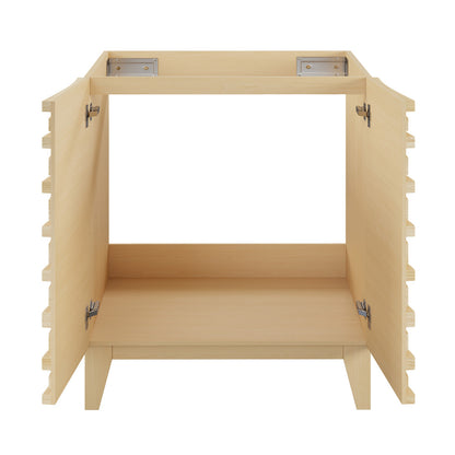 Cascade 30" Freestanding Bathroom Vanity Cabinet without Top in Natural Oak
