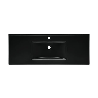 48" Vanity Sink Top in Glossy Black