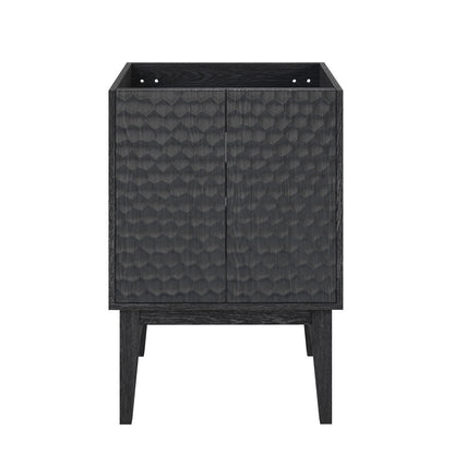 Bosse 24" Freestanding Bathroom Vanity Cabinet without Top in Black Oak