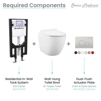 Fantome M 2x4 Concealed In-Wall Toilet Tank Carrier System