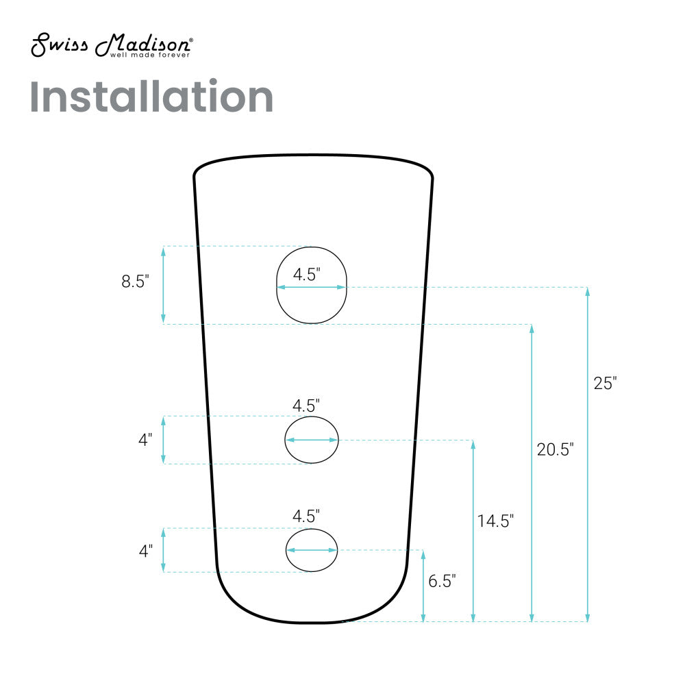 St. Tropez Circular One Piece Pedestal Sink