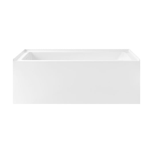Voltaire 60 x 30 Skirted Left Drain Soaking Apron Bathtub in Glossy White with Integrated Overflow, Drain Included (12 - Pack)