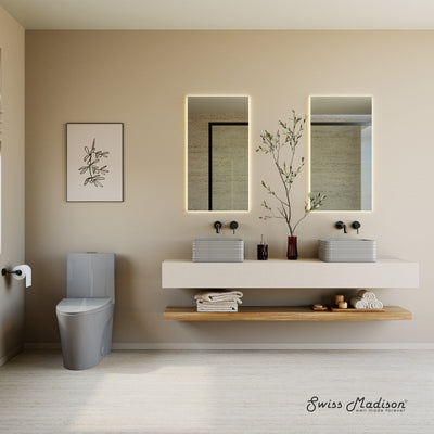 St. Tropez One-Piece Elongated Toilet Vortex™ Dual-Flush 1.1/1.6 gpf in Glossy Gray