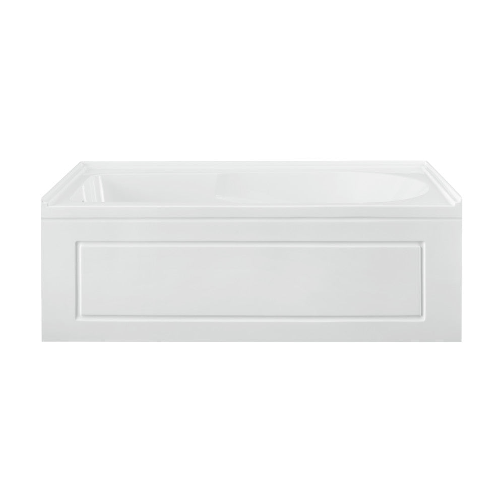 Concorde 60" x 30" Left-Hand Drain Alcove Bathtub with Apron and Armrest