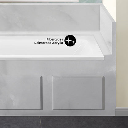 Voltaire 60" x 30" Left-Hand Drain Alcove Bathtub