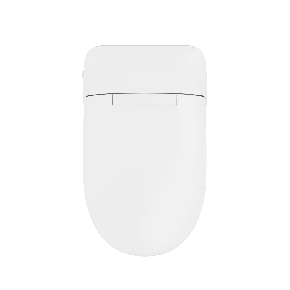 Hugo H Power Flush Tankless Toilet 10" Rough-in 1 GPF Non-Electric ADA Toilet with Integrated Tank in Glossy White