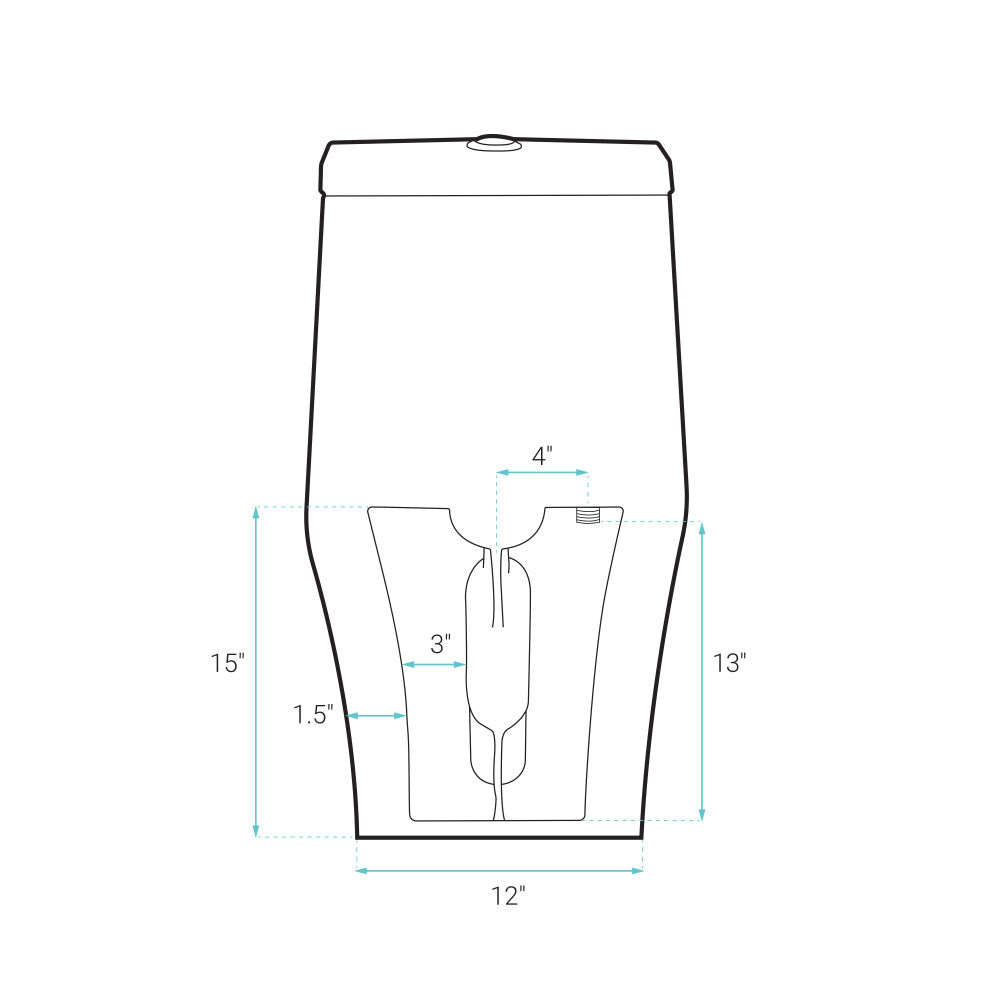 Ivy One-Piece Elongated Toilet Vortex Dual-Flush 1.1/1.6 gpf