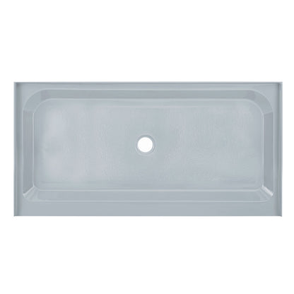 Voltaire 60" x 30" Single-Threshold, Center Drain, Shower Base in Gray
