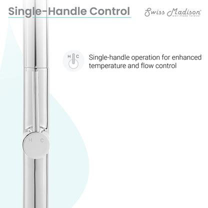 Single handle kitchen faucet in chrome, pull-down sprayer, sleek cylindrical design.