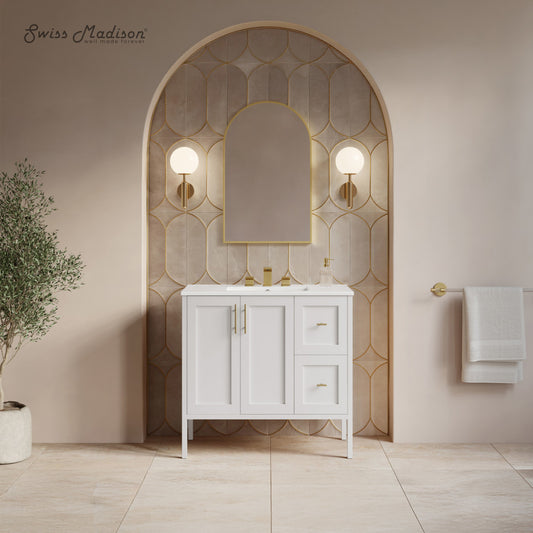 Forme 36" Modular Freestanding Bathroom Vanity with 3-Hole Widespread Top in White