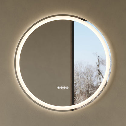 Monaco 32" Round LED Anti-Fog Smart Mirror with Bluetooth