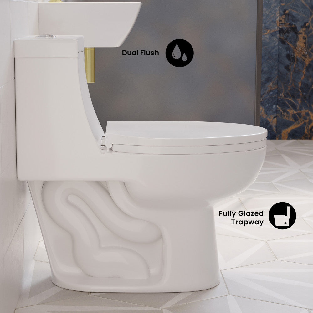 Avallon One-Piece Elongated Dual Flush-Toilet 1.1/1.6 gpf
