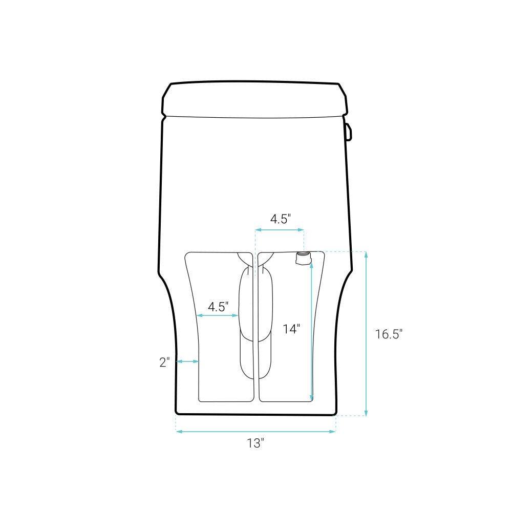 Virage One-Piece Elongated Left Side Flush Handle Toilet 1.28 gpf