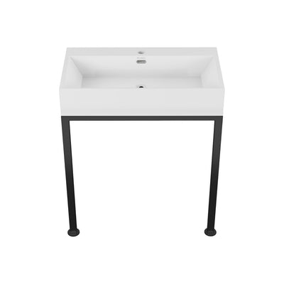 Concorde 30" Rectangle Console Sink with Matte Black Legs