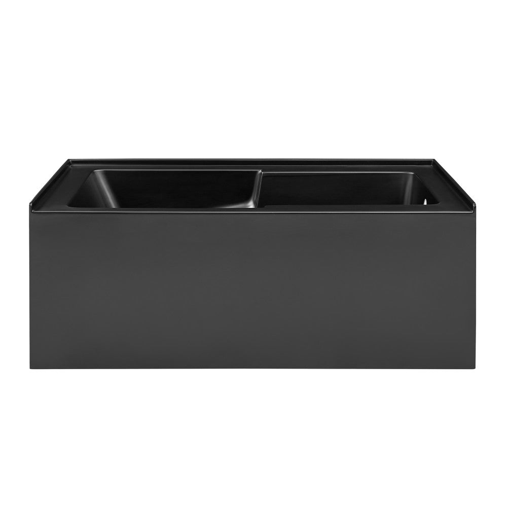 Voltaire 60" x 32" Right-Hand Drain Alcove Bathtub with Apron in Matte Black