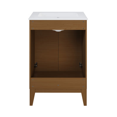 Cascade 24'' Bathroom Vanity in Brown Oak