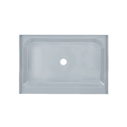 Voltaire 48" x 32" Single-Threshold, Center Drain, Shower Base in Gray