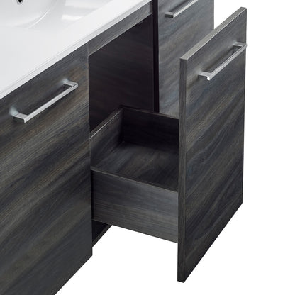 Annecy 48" Freestanding Bathroom Vanity in Black Walnut with Sink Top