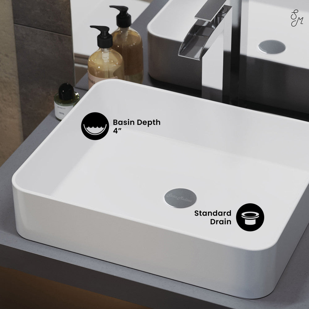 Concorde 15 Square Ceramic Vessel Sink