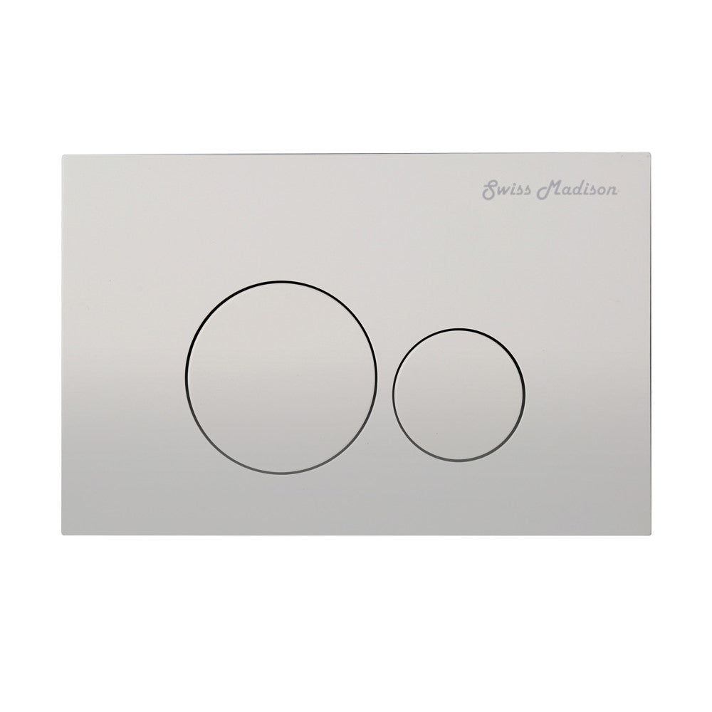 Calice Wall-Hung Toilet Bundle 0.8/1.6 GPF Dual Flush in Glossy White with Flush Plate