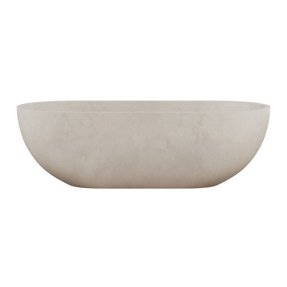 Claire 60" Freestanding Concrete Bathtub in Sand, Drain Included