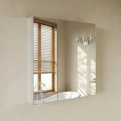Cache 30 x 30 Rectangle Recessed/Wall Mount Medicine Cabinet with Mirrored Sides