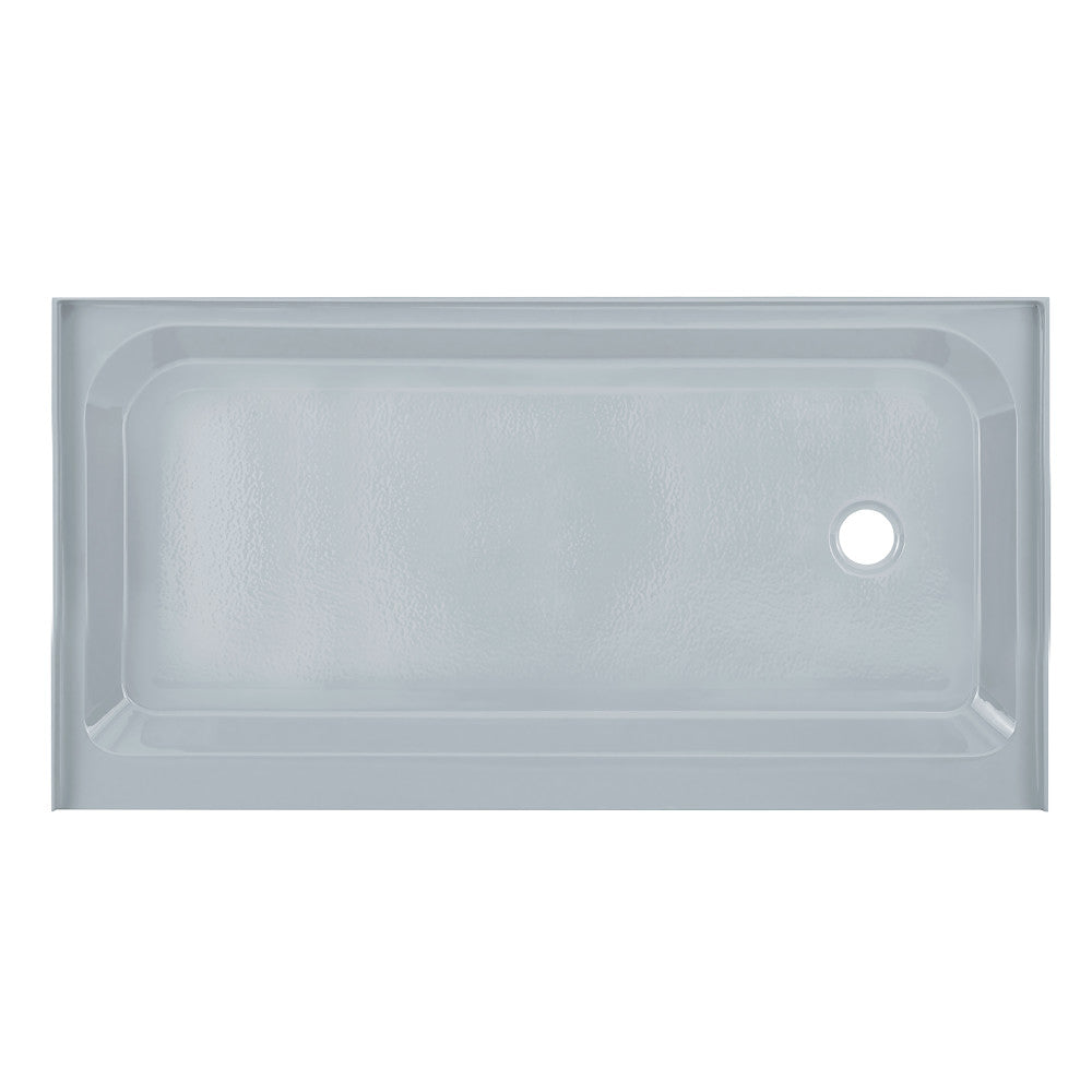 Voltaire 60" x 32" Single-Threshold, Right-Hand Drain, Shower Base in Gray