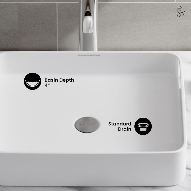 Concorde 19 Rectangle Ceramic Vessel Sink