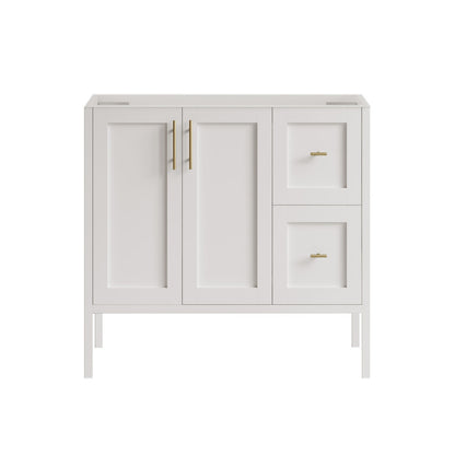 Forme 36" Modular Freestanding Bathroom Vanity Cabinet without Top in White