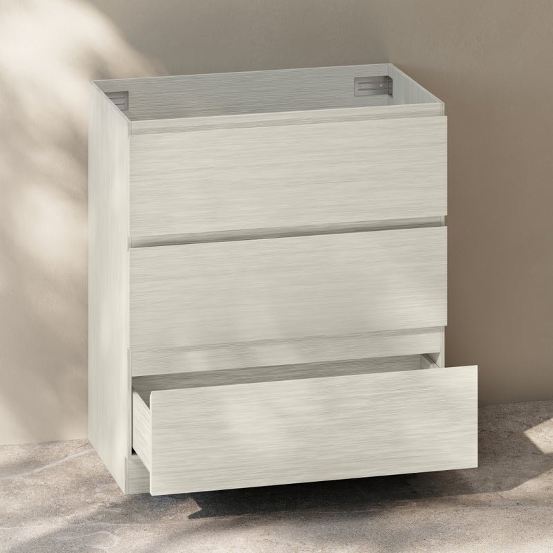 Liberte 30" Freestanding Bathroom Vanity Cabinet without Top in White Oak