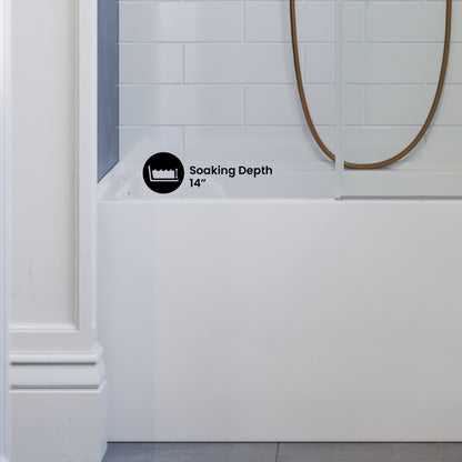 Voltaire 48" x 32" Left-Hand Drain Alcove Bathtub with Apron