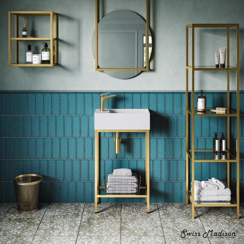 Pierre 35.5" Vanity Mirror in Brushed Gold