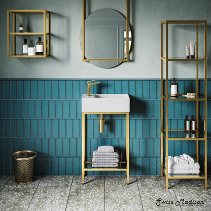 Pierre 35.5" Vanity Mirror in Brushed Gold