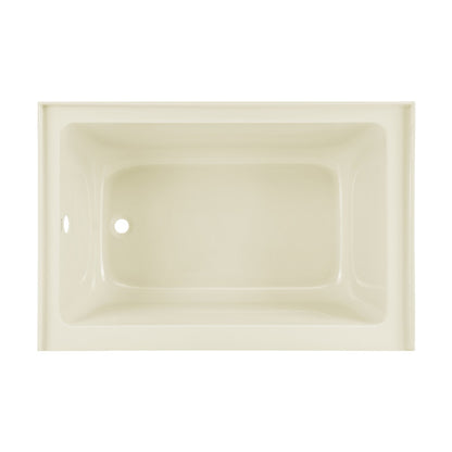 Voltaire 48" x 32" Left-Hand Drain Alcove Bathtub with Apron in Bisque