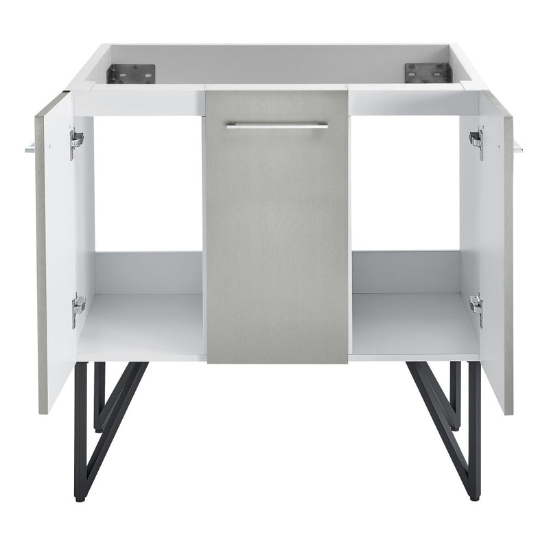 Annecy 36" Bathroom Vanity in Brushed Gray - Cabinet Only