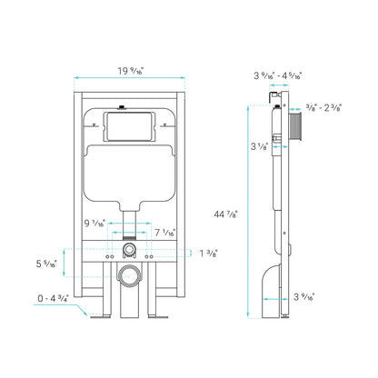 Pur Smart Wall-Hung Bidet Toilet with Matte White Actuator