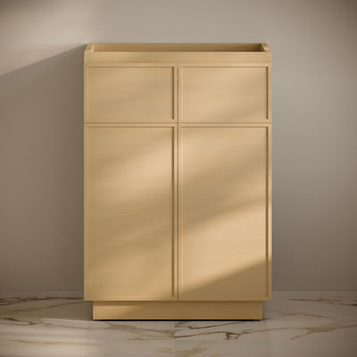 St. Tropez 24" Freestanding Bathroom Vanity Cabinet without Top in Natural Oak