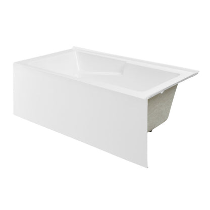 Voltaire 60 x 32 Right Hand Drain Drain Alcove Tub with Corner Apron