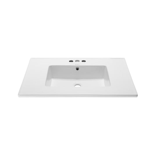 Voltaire 31 Vanity Top Sink with 3 Centerset Faucet Holes