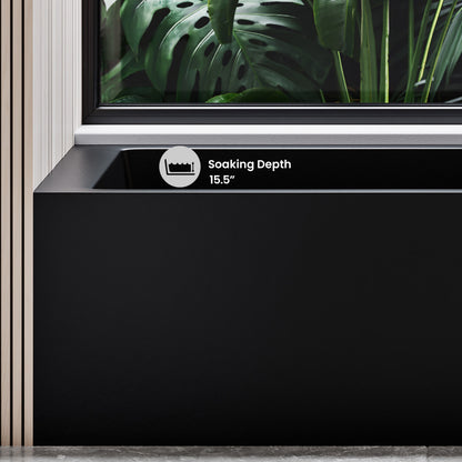 Voltaire 54" x 30" Right-Hand Drain Alcove Bathtub with Apron in Matte Black