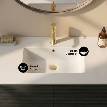 Voltaire 49 Vanity Top Sink with Single Faucet Hole