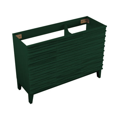 Cascade 48" Freestanding Bathroom Vanity Cabinet without Top in Green Oak