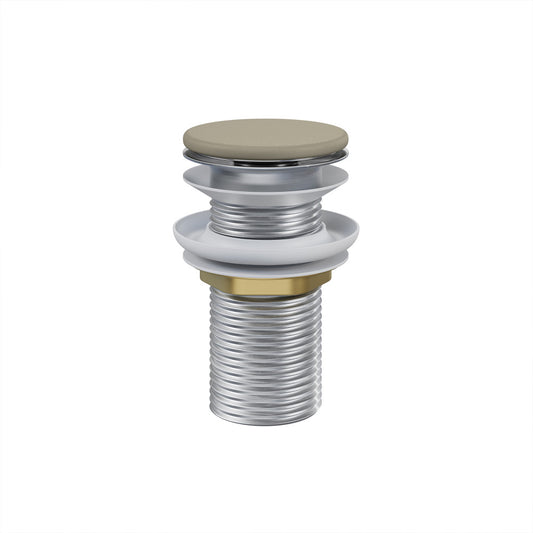 Lisse Concrete Bathroom Sink Non-Overflow Pop Up Drain in Matte Taupe