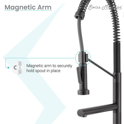 Nouvet Single Handle, Pull-Down Kitchen Faucet with Pot Filler in Gunmetal Gray