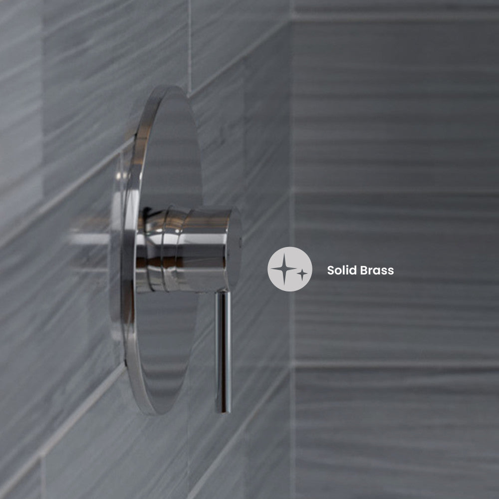 Ivy Single-Handle 1 Spray 8" Wall Mounted Fixed Shower Head in Chrome (Valve Included)