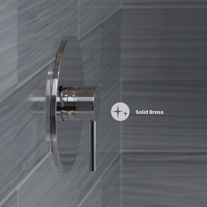Ivy Single-Handle 1 Spray 8" Wall Mounted Fixed Shower Head in Chrome (Valve Included)