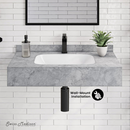 Avancer 36'' Wall Mount Sink In Storm Gray